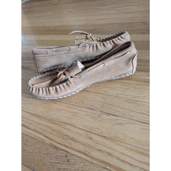 LL Bean Wicked Good Slippers Slip On Leather Moccasin Brown Shoes Men's Size 11M - Picture 3 of 8